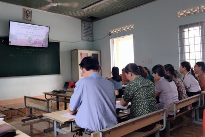 Sinh hoạt chuyên môn cụm số 3: “Phần trình bày biện pháp giáo dục và bài dạy thi giáo viên giỏi tỉnh” năm học 2020 – 2021